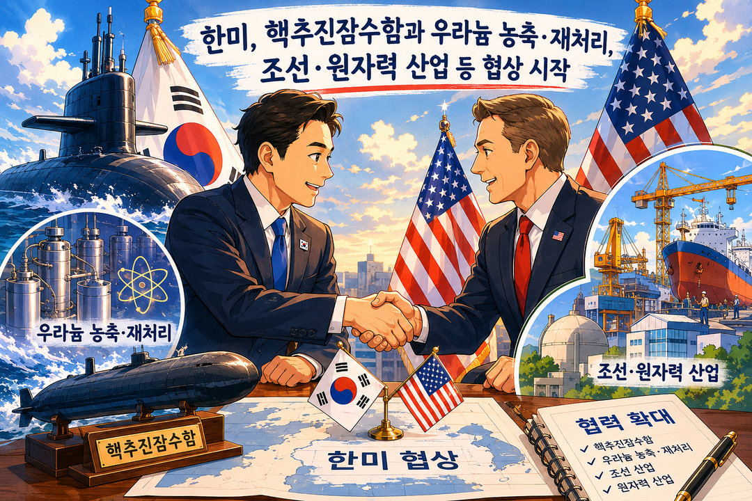 한미, 핵잠·우라늄 농축·조선 협력까지 '일괄 패키지' 담판 돌입
