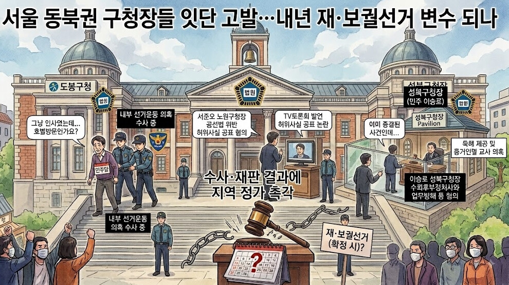 [이슈] 서울 동북권 구청장들 잇단 고발…내년 재·보궐선거 변수 되나